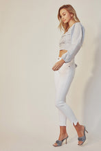 Load image into Gallery viewer, High Rise Ankle Skinny White Jeans