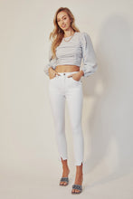 Load image into Gallery viewer, High Rise Ankle Skinny White Jeans