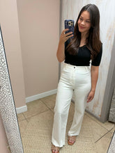 Load image into Gallery viewer, White Wide Leg Denim